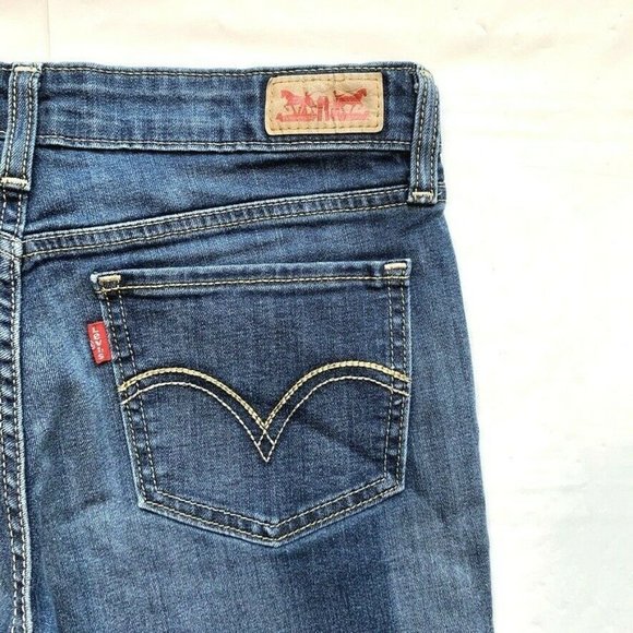 Levi's 518 Superlow Jeans Women 5 (29x31.5) Flare Bootcut Stretch Dark Denim Y2K - Picture 7 of 12